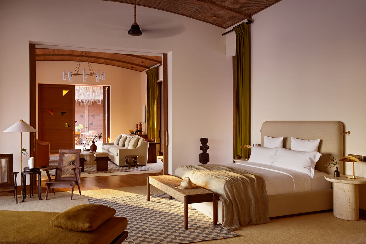 Open interior shot from inside the Kisawa Founder's Residence