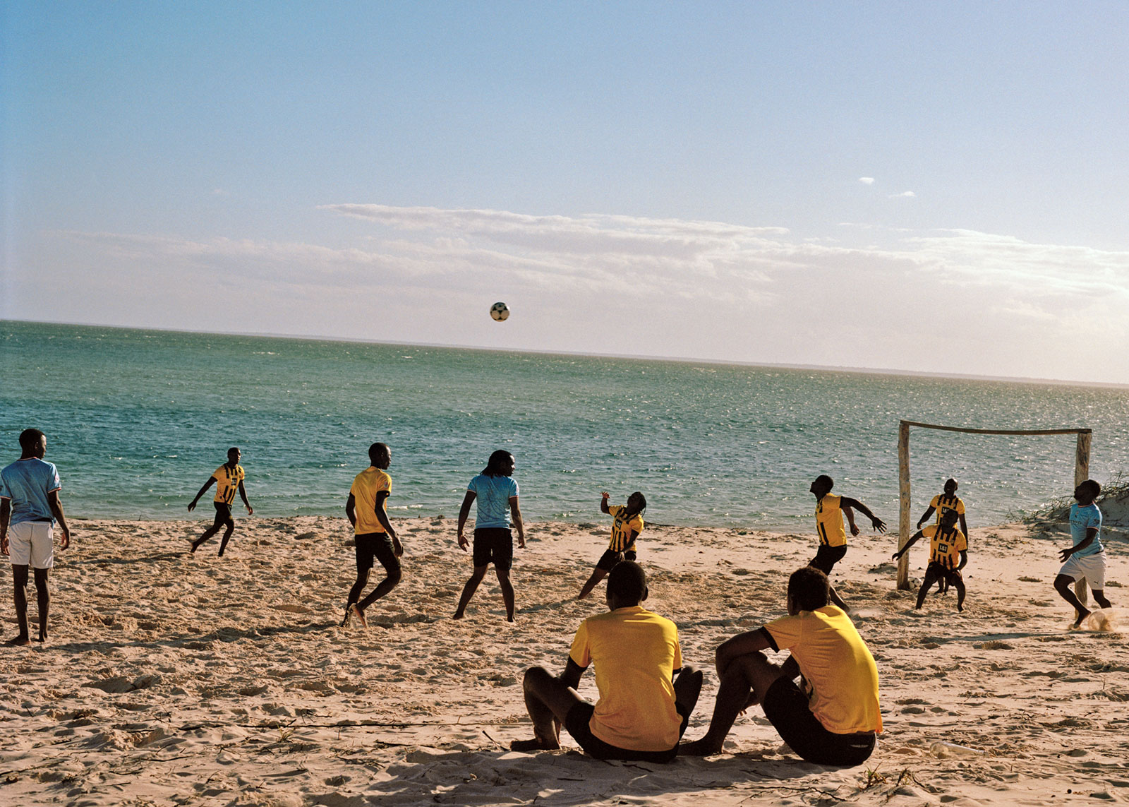 Beach football at Kisawa Sanctuary in the sunshine